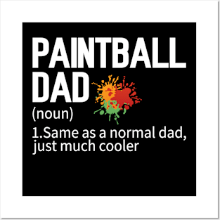 Funny Paintball Dad Definition Paintballing Posters and Art